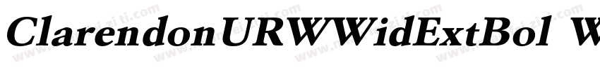 ClarendonURWWidExtBol W01 Obl字体转换